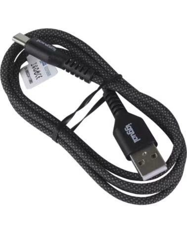 IGGUAL USB-A ZU TYP C KABEL 3A 100 CM GEFLOCHTEN