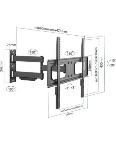 IGGUAL SPTV13 WANDHALTERUNG TV FULL 37-75 50 KG