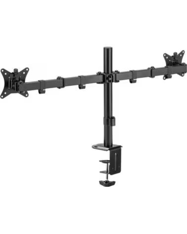 IGGUAL SPM02 SUPORTE DE MESA COM MORSA PARA 2 MONITORES 17-32 POLEGADAS IGG318287