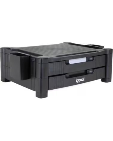 IGGUAL EM2C ELEVADOR DE MONITOR 2 GAVETAS IGG318850 PRETO