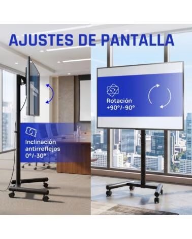 IGGUAL SRTV55 Soporte TV suelo ruedas 13-55 20kg
