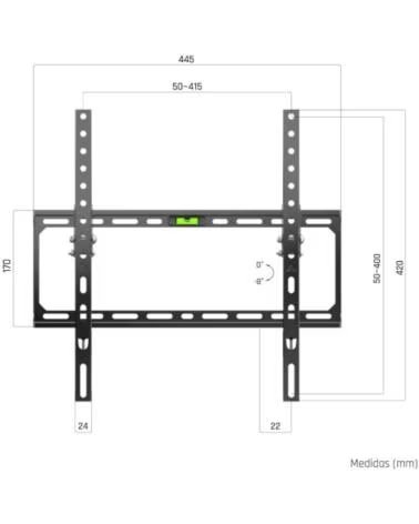 IGGUAL SPTV15-L SUPORTE DE PAREDE PARA TV INCLINÁVEL 21 A 75 POLEGADAS 45KG