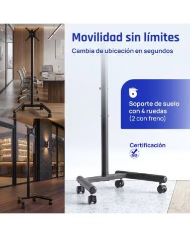 IGGUAL SRTV55 Soporte TV suelo ruedas 13-55 20kg