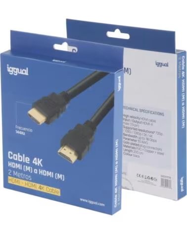 IGGUAL Cable HDMI - HDMI 2 0 4K60Hz 2 metros