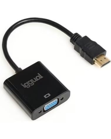 IGGUAL Adaptador HDMI a VGA audio 3 5 mm