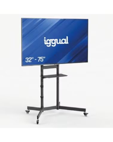 IGGUAL SRTV75 Soporte TV suelo ruedas 32-75 70kg