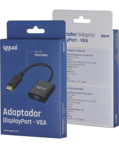 IGGUAL Adaptador DisplayPort M a VGA H