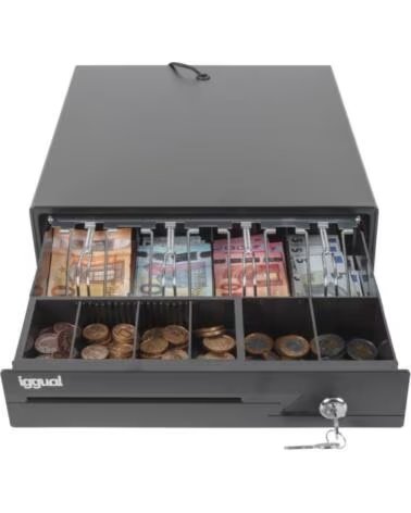 IGGUAL Cajon Portamonedas IRON-10 38cm 46 negro