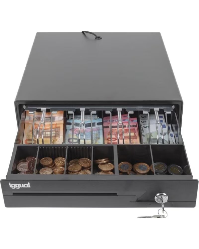 IGGUAL Cajon Portamonedas IRON-10 38cm 46 negro