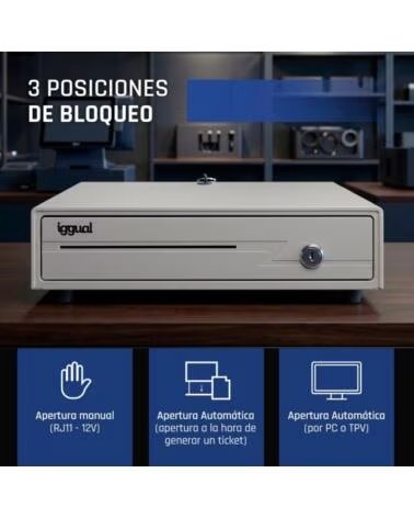 IGGUAL Cajon portamonedas IRON-10W 38cm 46 blanco