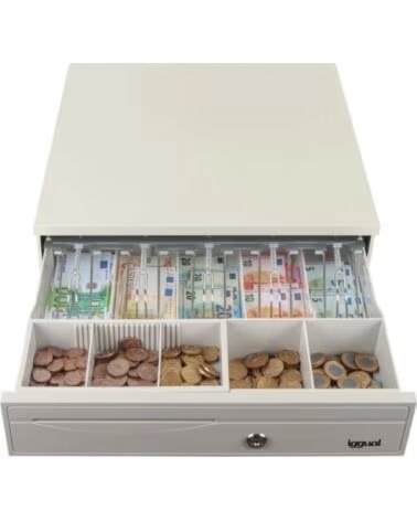 IGGUAL Cajon portamonedas IRON-30W 42cm 55 blanco