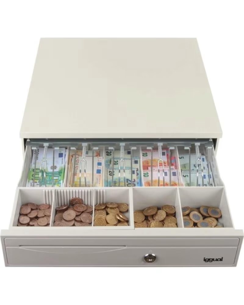 IGGUAL Cajon portamonedas IRON-30W 42cm 55 blanco