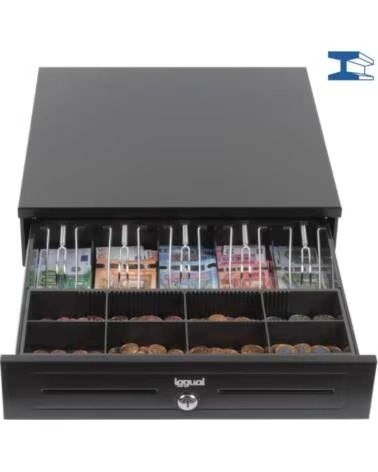 IGGUAL Cajon portamonedas IRON-HD 41cm 58 negro