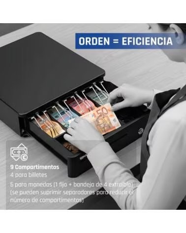 IGGUAL Cajon Portamonedas IRON-10R 38cm 45 negro