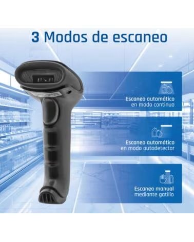 IGGUAL Lector codigo barras 2D USB gatillo soporte