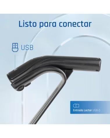 IGGUAL Lector codigo barras 1D USB boton soporte