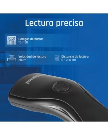 IGGUAL Lector codigo barras 2D USB boton soporte