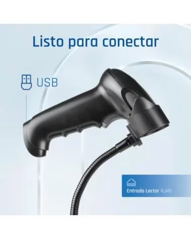 IGGUAL Lector codigo barras 2D USB gatillo soporte