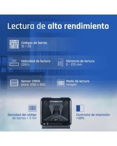 IGGUAL Lector codigo barras sobremesa 2D USB AR