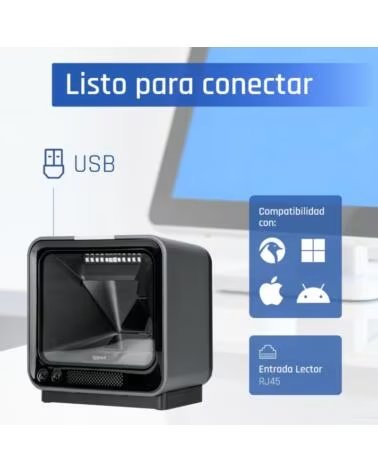 IGGUAL Lector codigo barras sobremesa 2D USB AR