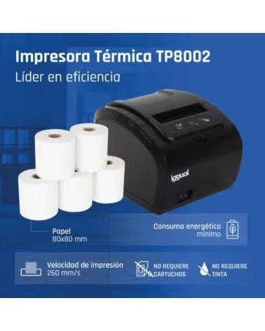 IGGUAL Impresora Termica TP8002 USBRS232Ethernet