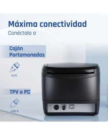 IGGUAL Impresora termica tickets TP EASY 80 USBRJ