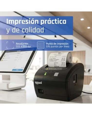 IGGUAL Impresora termica TP EASY 80 USBRJ11 WiFi