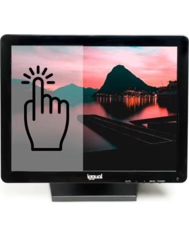 IGGUAL Monitor tactil resistivo 15 USB VGA HDMI