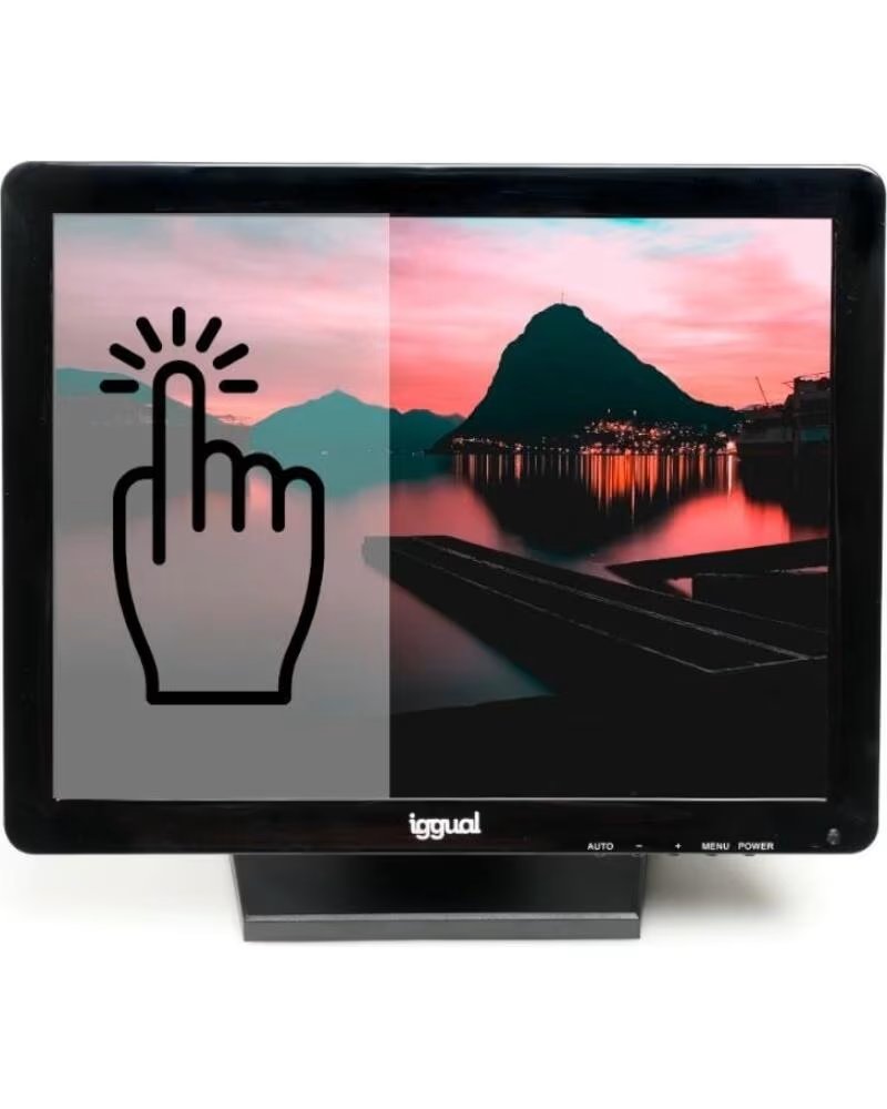 IGGUAL Monitor tactil resistivo 15 USB VGA HDMI