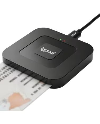 IGGUAL Lector DNI SIP tarjetas ID USB-A - tipo C