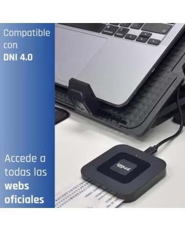 IGGUAL Lector DNI SIP tarjetas ID USB-A - tipo C
