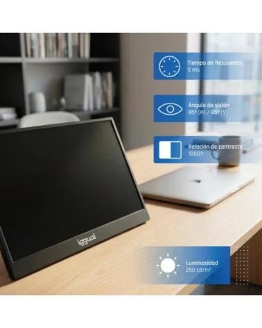 IGGUAL Monitor portatil 15 6 IPS FHD USB-C funda