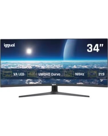 IGGUAL Monitor 34 UWQHD 1ms 2DP 2HDMI MM AA Curvo