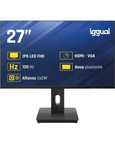 IGGUAL Monitor 27 VGA HDMI 120Hz pivotante AA MM