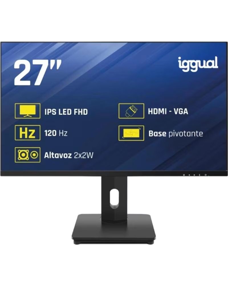 IGGUAL Monitor 27 VGA HDMI 120Hz pivotante AA MM