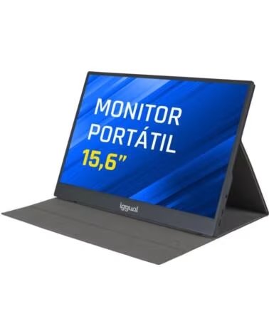 IGGUAL Monitor portatil 15 6 IPS FHD USB-C funda