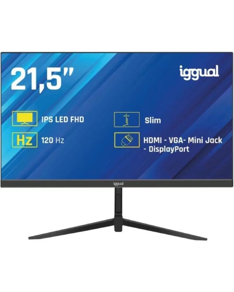 IGGUAL Monitor 21 5 IPS 1ms FHD 120Hz VGA HDMI DP