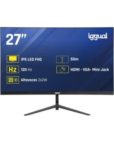 IGGUAL Monitor 27 IPS 1ms FHD 120Hz VGA HDMI MM