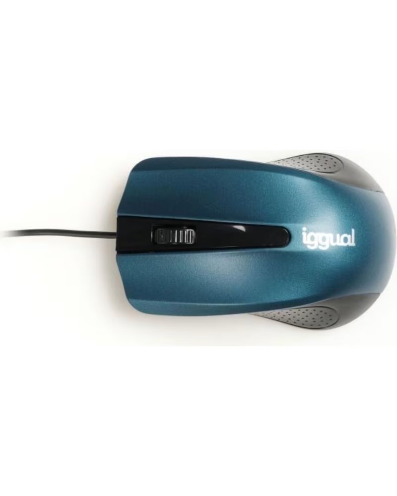 IGGUAL Raton optico COM-ERGONOMIC-RL-800DPI azul