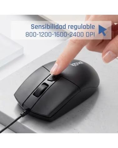 IGGUAL Raton optico COM-BUSINESS2-2400DPI negro