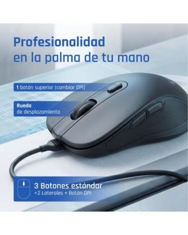 IGGUAL Raton USB OFFICE-ELITE-PRO-6D 3600DPI
