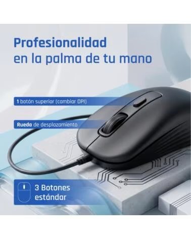 IGGUAL Raton USB OFFICE-ESSENTIAL-4D 2400DPI