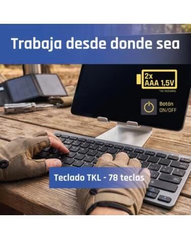 IGGUAL SLIM BLUETOOTH TASTATUR TKL-BT SCHWARZ 2 KANÄLE