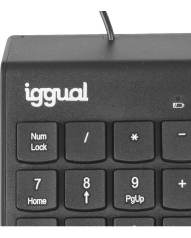 IGGUAL Teclado numerico USB CK-NUM-19T negro