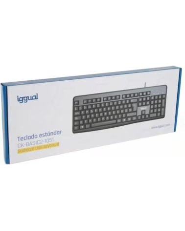 IGGUAL Teclado estandar CK-BASIC2-105T negro