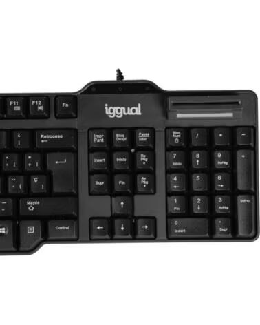 IGGUAL Teclado con lector DNI CK-ID-DNI SMARTcard