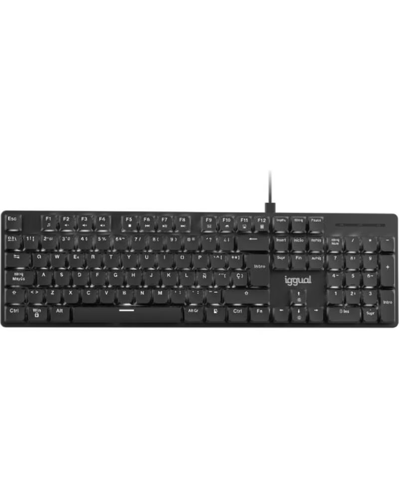IGGUAL Teclado USB mecanico CK-MECHA-105T negro