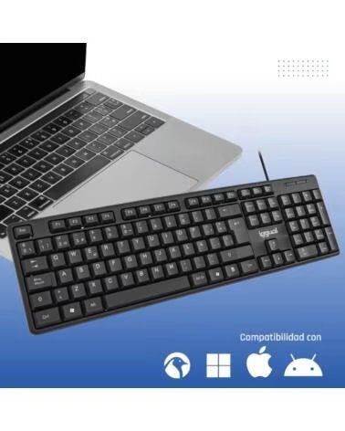 IGGUAL Teclado USB estandar CK-STANDARD-105T negro