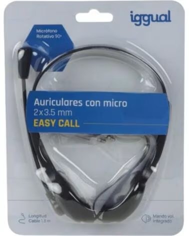 IGGUAL Auriculares con micro 2 x 3 5 mm EASY CALL