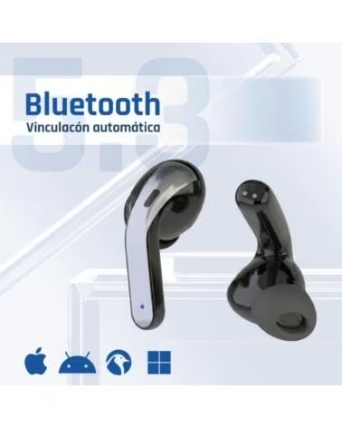 IGGUAL Auriculares inalambricos TWS Bluetooth negr